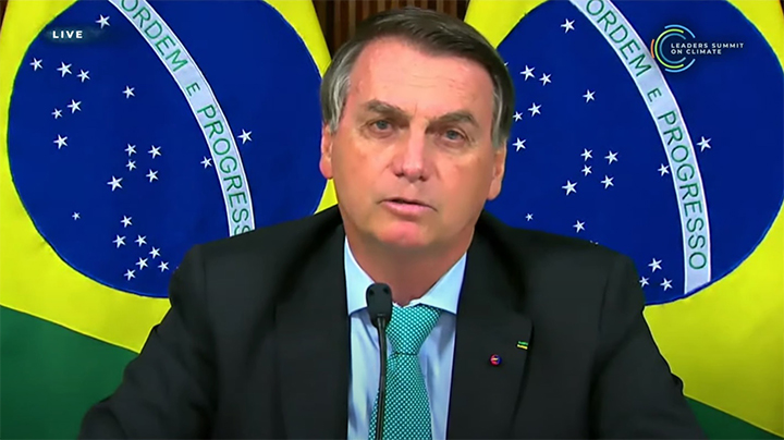 Presidente Jair Bolsonaro discursa durante Cúpula do Clima. 22/04/2021 Cúpula do Clima